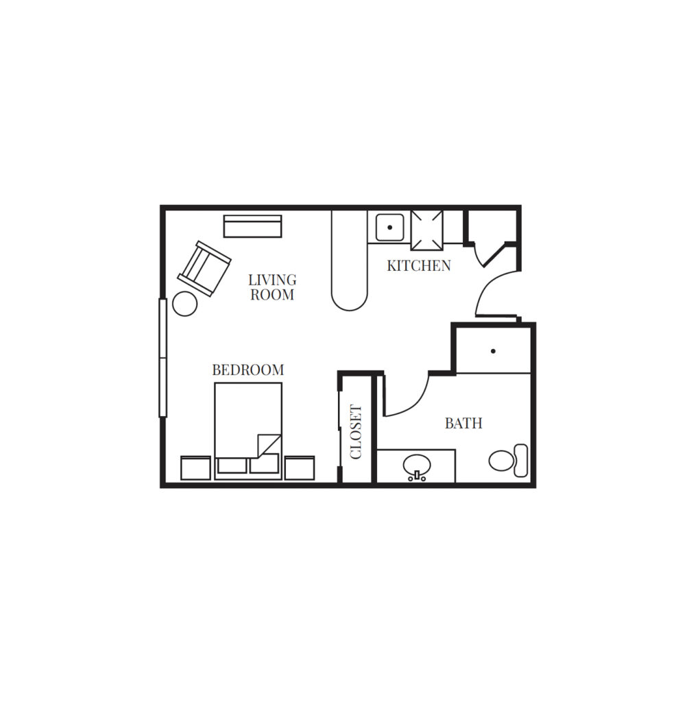 Assisted Living Studio floor plan image.